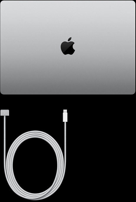 MacBook Pro de 14 pulgadas y cable de USB‑C a MagSafe 3