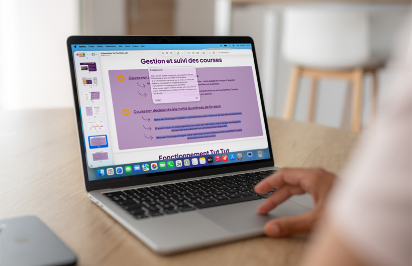 Apple&nbsp;Intelligence Writing Tools help teams proofread and rewrite copy to sound more professional or friendly.