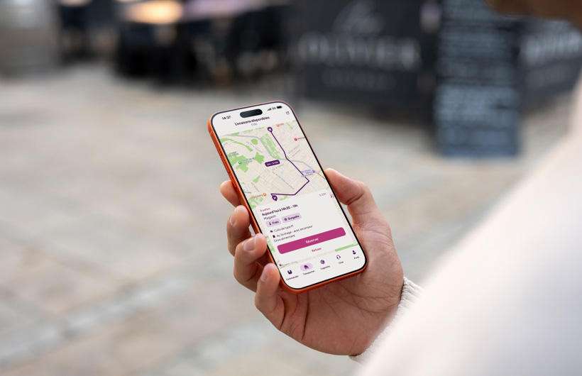 Registered drivers choose delivery jobs on the Tut Tut app and use Apple&nbsp;Maps to navigate to customers
