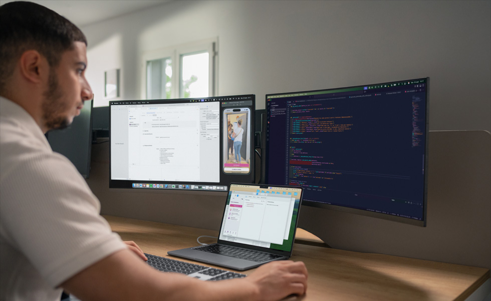 Developers use Xcode on MacBook&nbsp;Pro to manage Tut&nbsp;Tut’s custom-built apps
