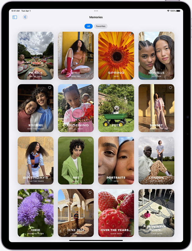 Photos app on iPad Air
