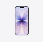 iPhone 17, fra forsiden, i fargen lavendel, Dynamic Island  på midten øverst