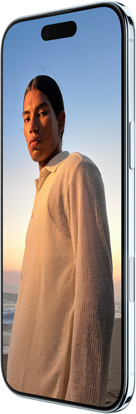 iPhone Air, πίσω εξωτερική όψη, Γαλάζιο χρώμα, σύστημα Κύριας κάμερας Fusion σε πλατό στην κορυφή