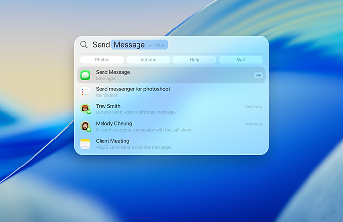 Ejemplos de uso de Spotlight para mandar mensajes